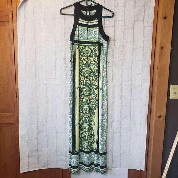 EVA MENDES Silky Jersey-knit Halter Maxi Dress - Picture 2 of 9
